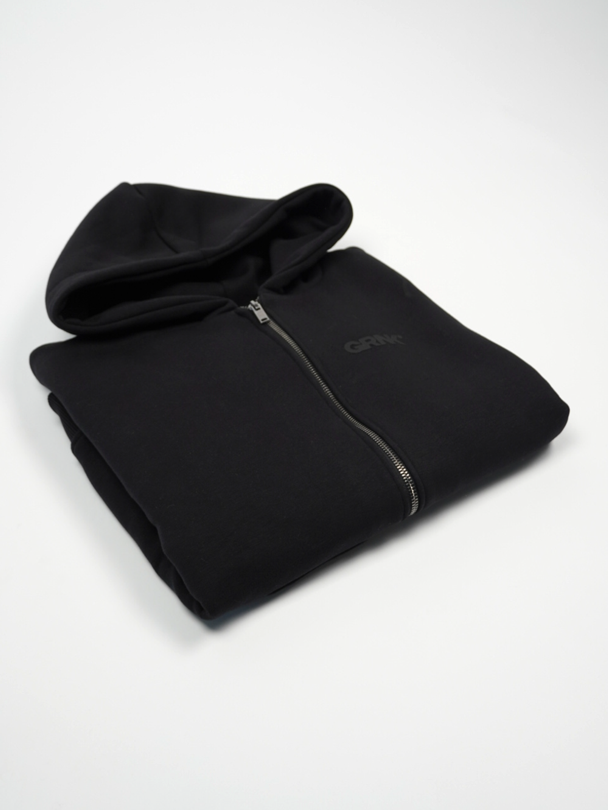 Oversized Zip Hoodie - GRNK Core - All Black