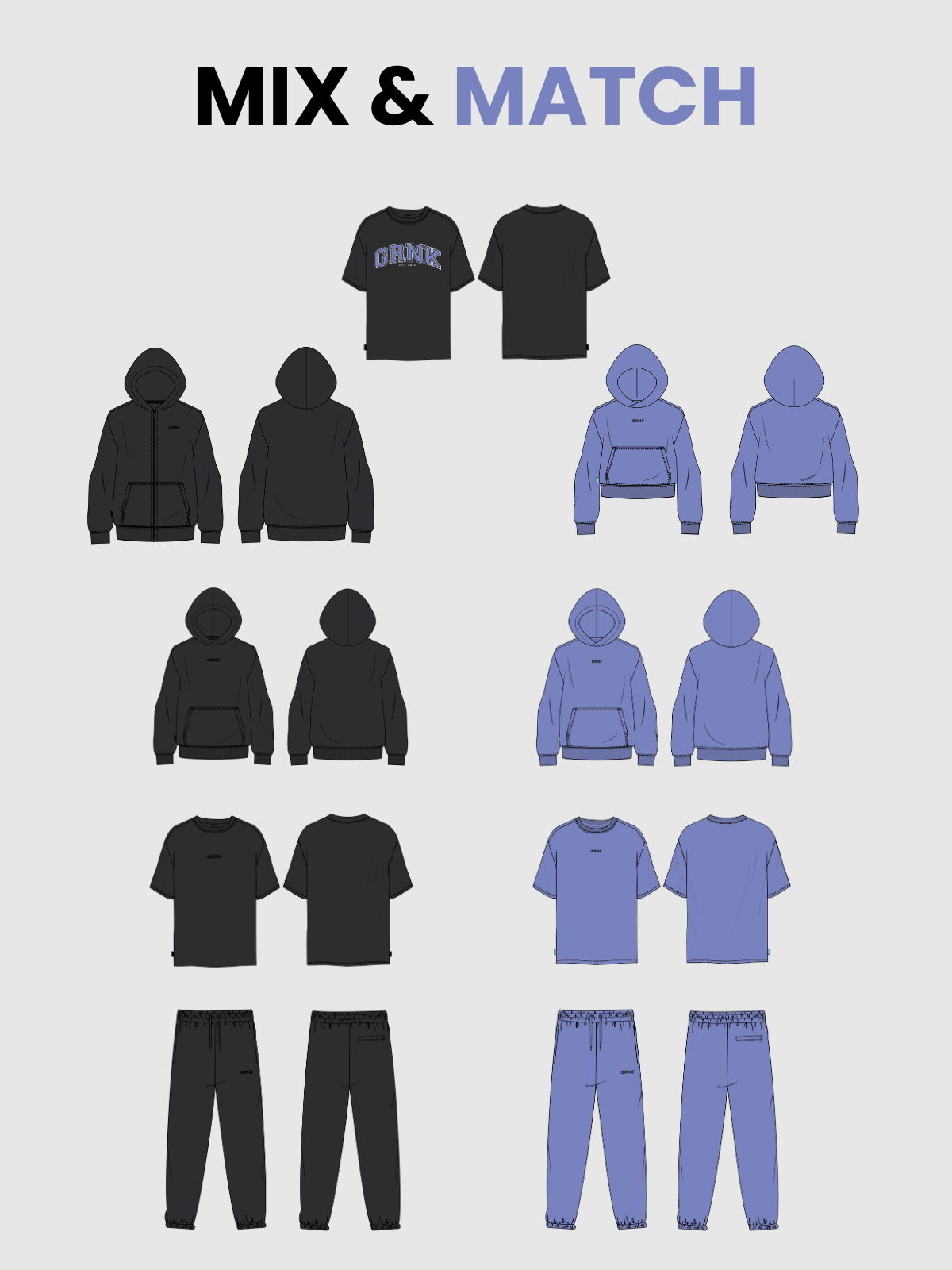 Oversized Hoodie - GRNK Core - All Black